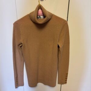 Camel Turtleneck cashmere Sweater